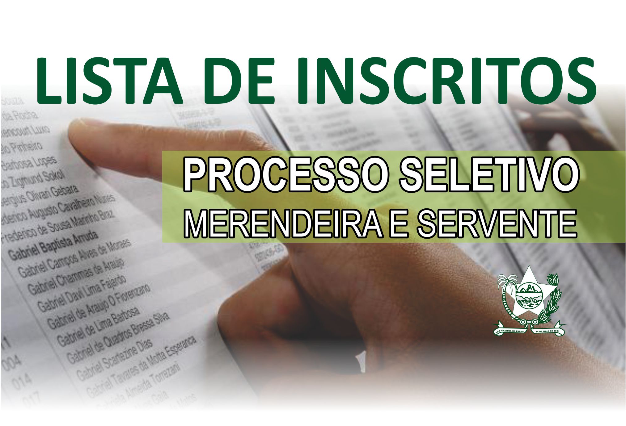 Processo Seletivo Servente e Merendeira